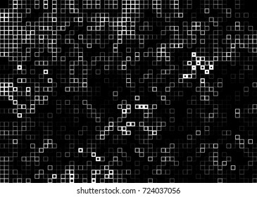 Halftone grunge black white. Abstract vector texture for print and design. The black squares of different sizes on a white background