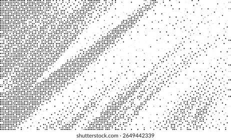 Halftone Grunge Dot Texture Vector, Diagonal Grunge Brush Stroke Texture Vector for Modern Poster, Retro Comic Poster, and Abstract Graphic Background