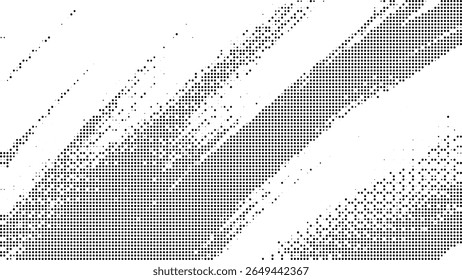 Halftone Grunge Dot Texture Vector, Diagonal Grunge Brush Stroke Texture Vector for Modern Poster, Retro Comic Poster, and Abstract Graphic Background