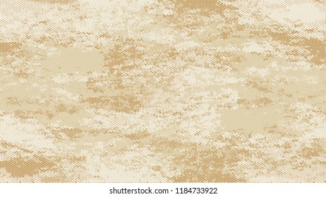 Halftone Grunge Dotted Rough Stripes Texture. Rough Grungy Pattern Design. Faded Dyed Style Texture. Beige Broken, Spotted Print Design Pattern.