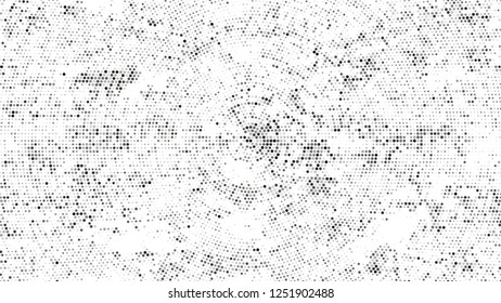 Halftone Grunge Dotted Rough Stripes Texture. Distressed Grungy Pattern Design. Polka Dots Style Texture. Black and White Broken, Spotted Print Design Pattern.