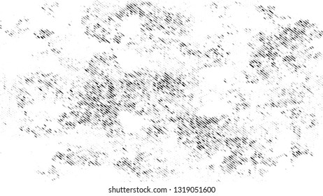 Halftone Grunge Dotted Rough Stripes Texture. Distressed Grungy Pattern Design. Splatter Style Texture. Black and White Monochrome Print Design Pattern.