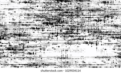 Halftone Grunge Dotted Strokes and Stripes Texture. Rough Grungy Seamless Pattern Design. Polka Dots Style Texture. Noise Fashion Print Design Pattern.