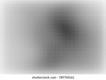 Halftone grunge dotted vector pattern, textured futuristic background. Vector illustration