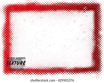 Halftone grunge frame - abstract texture. Stock vector design template - easy to use