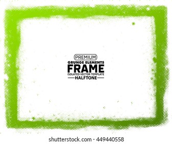 Halftone grunge frame - abstract texture. Stock vector design template - easy to use
