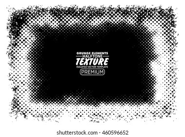 Halftone grunge frame - abstract texture. Stock vector design template - easy to use
