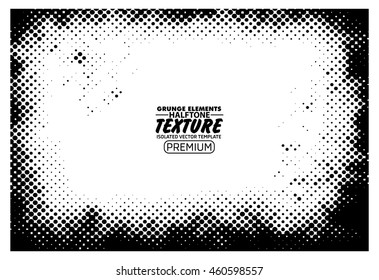 Halftone grunge frame - abstract texture. Stock vector design template - easy to use
