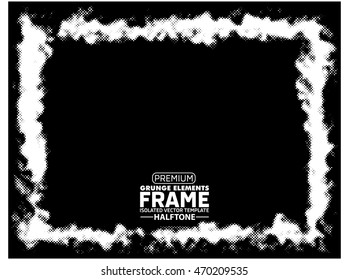 Halftone grunge frame - abstract texture. Stock vector design template - easy to use
