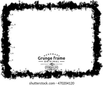Halftone grunge frame set - abstract texture. Stock vector design template - easy to use
