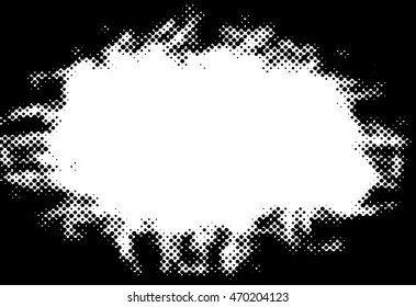 Halftone grunge frame set - abstract texture. Stock vector design template - easy to use