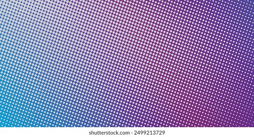 Halftone grunge gradient background. Faded grit noise texture. White sand wallpaper and navy gradient background. Retro pixel background. Anime or manga style comic overlay. Vector graphic 