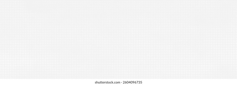 Halftone grunge gradient background. Faded grit noise texture. White and grey sand wallpaper. Retro pixel background. Anime or manga style comic overlay. Vector graphic design textured template