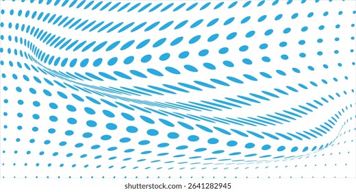 Halftone grunge gradient background. Faded grit noise texture. blue and white sand wallpaper. Retro pixel background. Anime or manga style comic overlay. Vector graphic design textured template