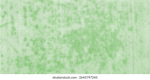 Halftone grunge gradient background. Faded noise grit texture. Green sand wallpaper. Retro pixel background. Anime or manga style comic overlay. Vector graphic design textured template