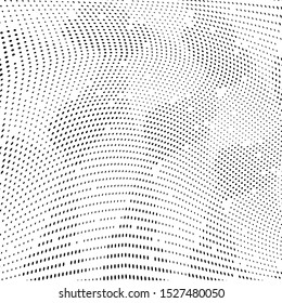 Halftone grunge pattern texture background. Modern dotted vector  illustration. Abstract curves. Points backdrop. Grungy spotted pattern. Monochrome template for web banners, covers, invitation cards