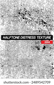 Halftone grunge texture vector to add distress to your graphics, images or videos.