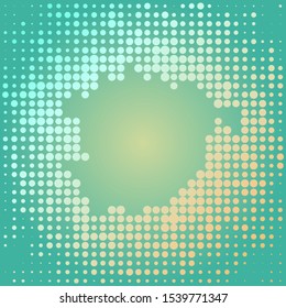Halftone Grunge Textured Background Frame