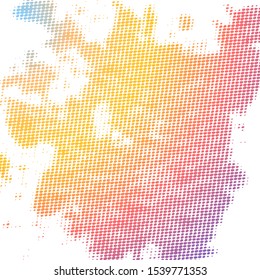 Halftone Grunge Textured Background Frame