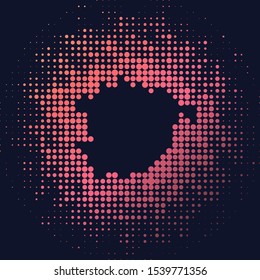 Halftone Grunge Textured Background Frame