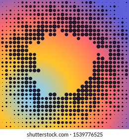 Halftone Grunge Textured Background Frame