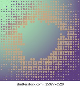 Halftone Grunge Textured Background Frame