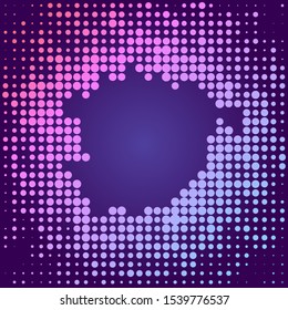Halftone Grunge Textured Background Frame
