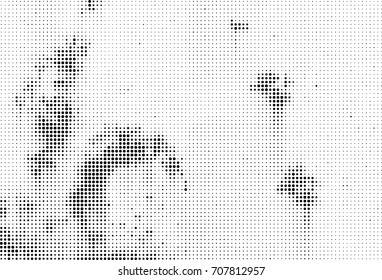 Halftone grunge vector background. Texture ink design element. Black and white abstract spots