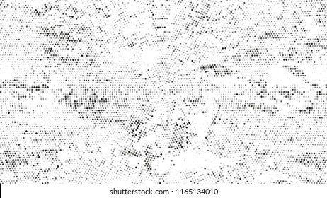 Halftone Grunge Vector Pop Art Texture. Retro Spotted Pattern. Overlay Grainy Style Texture. Black and White Noise Fashion Print Design Pattern.