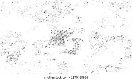 Halftone Grunge Vector Pop Art Texture. Cartoon Cracked Noisy Surface Pattern Design. Overlay Grainy Style Texture. Black and White Broken, Spotted Print Design Background.