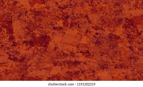 Halftone Grunge Vector Pop Art Texture. Cartoon Cracked Noisy Surface Pattern Design. Scatter Style Texture. Orange and Brown Broken, Spotted Print Design Pattern.