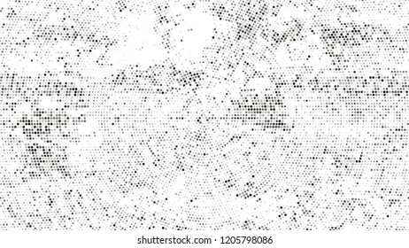 Halftone Grunge Vector Pop Art Texture. Vintage Dirty Dotted Pattern. Dirty Weathered Style Texture. Black and White Noise Fashion Print Design Pattern.