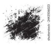 Halftone Grunge Vector Seamless Black and White Texture. Vintage, Dirty, Watercolor, Rough Background, Cracked Ground Texture. Monochrome Print Design Background, Oily. Hand-Painted Dirty Seamless