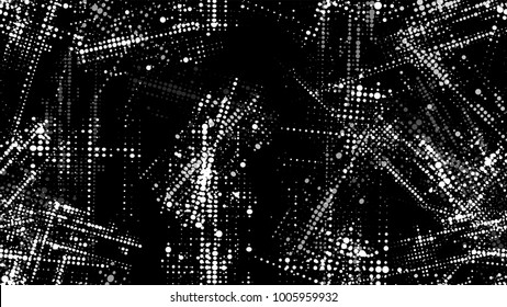 Halftone Grunge Vector Seamless Black and White Texture. Retro Spotted Seamless Pattern. Splatter Style Texture. Noise Fashion Print Design Pattern.