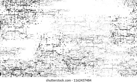 Halftone Grunge Vector Seamless Black and White Texture. Cartoon Cracked Noisy Surface Seamless Pattern. Faded Dyed Paper Texture. Broken, Rusty Print Design Background.