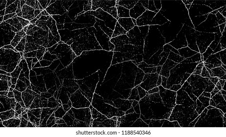 Halftone Grunge Vector Seamless Black and White Texture. Cartoon Cracked Noisy Surface Seamless Pattern. Overlay Rust Metal Texture. Broken, Rusty Pop Art Design Pattern.