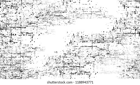 Halftone Grunge Vector Seamless Black and White Texture. Vintage Hand Painted Dirty Seamless Pattern. Overlay Rust Metal Texture. Sketch Cartoon Print Design Background.