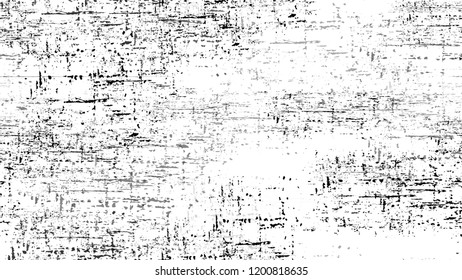 Halftone Grunge Vector Seamless Black and White Texture. Hand Drawn Old Scratched Seamless Pattern. Faded Dyed Paper Texture. Broken, Spotted Print Design Pattern.