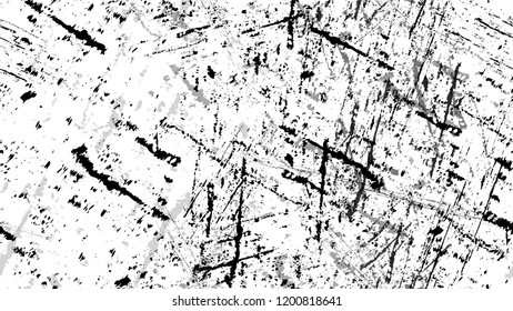 Halftone Grunge Vector Seamless Black and White Texture. Rough Grungy Land Seamless Pattern Design. Overlay Rust Metal Texture. Plaster, Ink Paint Banner Design Background.