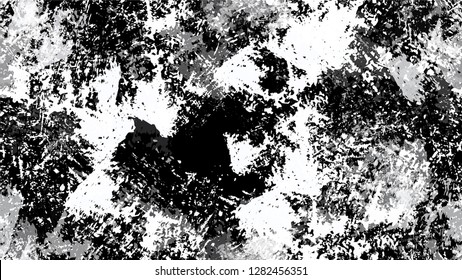 Halftone Grunge Vector Seamless Black and White Texture. Rough Grungy Land Seamless Pattern Design. Watercolor Splatter Style Texture. Noise Fashion Print Design Pattern.