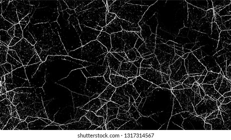 Halftone Grunge Vector Seamless Black and White Texture. Cartoon Cracked Noisy Surface Seamless Pattern. Watercolor Splatter Style Texture. Concrete, Chalk Print Design Background.
