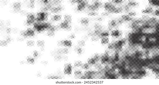 Vector Grunge de medio tono Textura inconsútil en blanco y negro.
