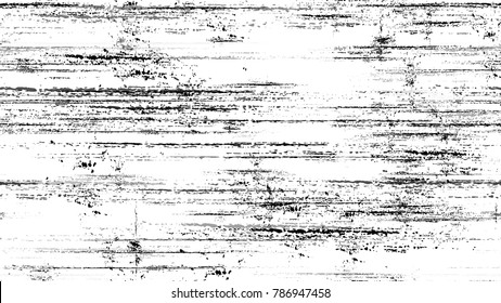 Halftone Grunge Vector Seamless Black and White Texture. Vintage Hand Painted Dirty Seamless Pattern. Overlay Rust Metal Texture. Broken, Rusty Print Design Pattern.