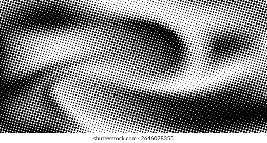 Fundo grungy de meio-tom. Papel de parede texturizado de grãos desvanecendo. Superfície de garra de ruído cômico preto e branco. Manchas pixeladas

