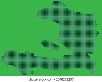 Halftone Haiti Map Vector illustration eps 10