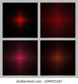 Halftone heart pattern background set - vector love concept graphic designs for Valentine's Day