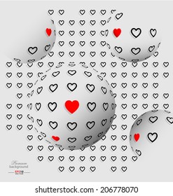 Halftone hearts abstract background for creative design needs