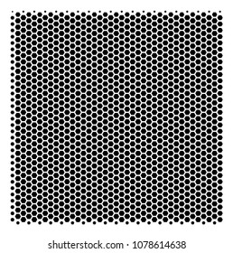 Halftone hexagon Filled Square icon. Pictogram on a white background. Vector composition of filled square icon made of hexagon dots.