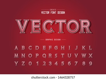 Halftone hexagon font and alphabet vector, Digital idea typeface letter and number design, Graphic text on background