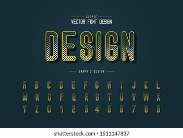 Fuente hexagonal de semitono y vector alfabético, Diseño de tipo y número de letra digital, Texto gráfico en segundo plano